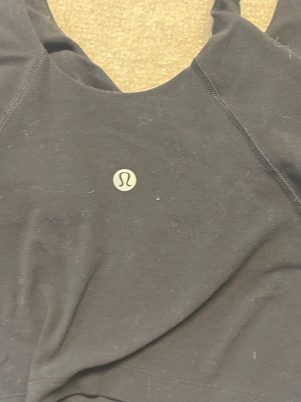 Lululemon Black Sports Bra Size 2 Minimalist Athletic Yoga Workout 0827